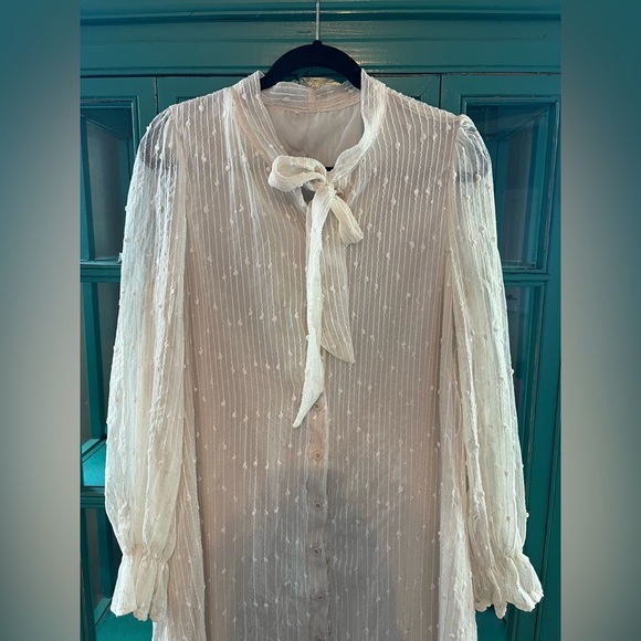 Cream Bow-Tie Dress - Picture 6 of 8